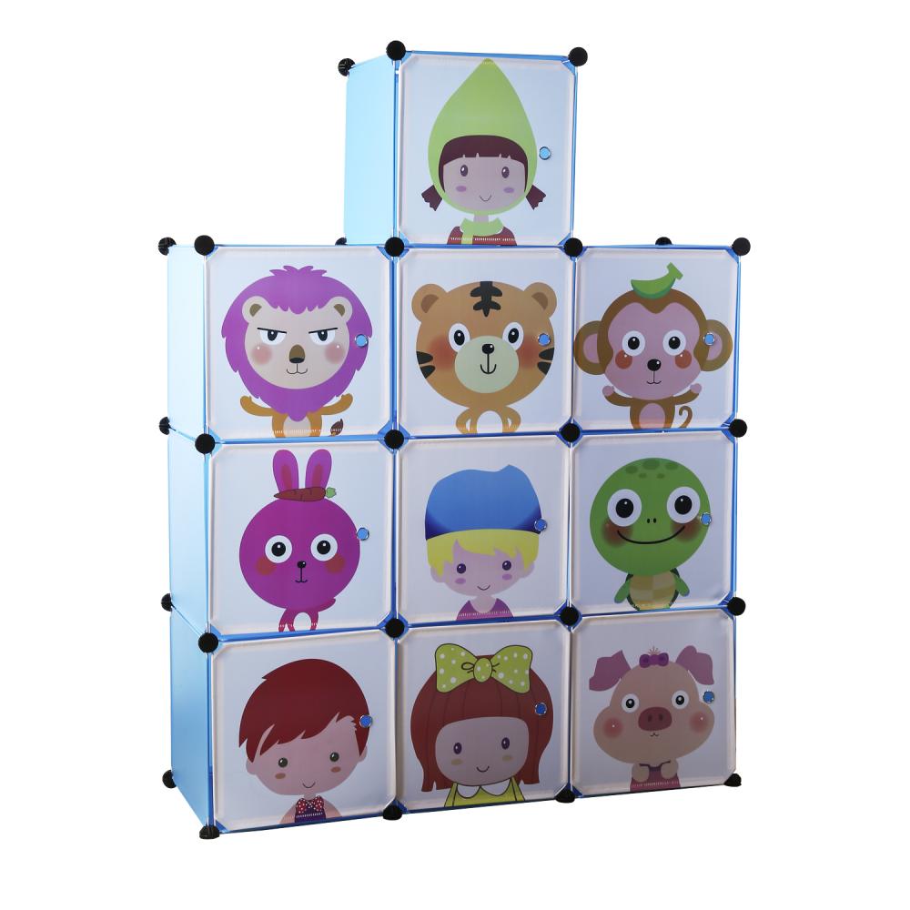 Универсальный детский модульный шкаф для хранения вещей DEKO DKCL09, размер XL, 10 модулей, размер модуля: 35х35х35 см 041-0020
