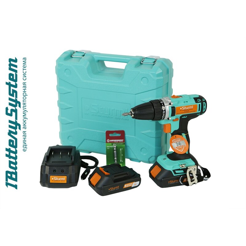 Аккумуляторный шуруповерт Sturm! CD3618 1BatterySystem