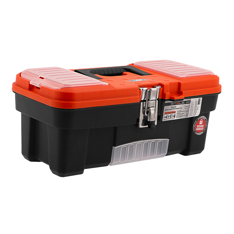 Ящик для инструмента с мет. замками 16", 410х210x175 мм Россия Stels (90746)