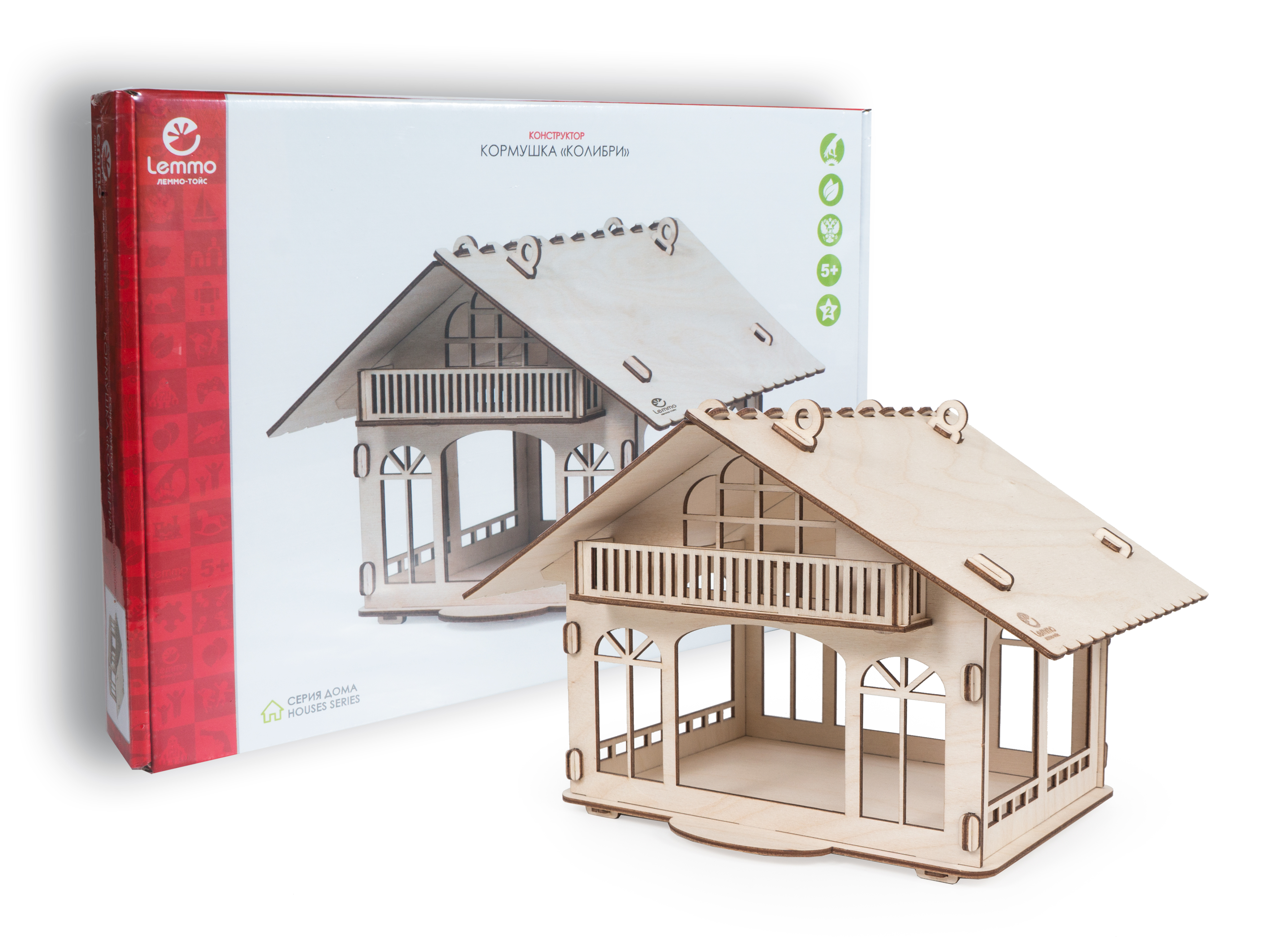 Конструктор 3D деревянный Lemmo Кормушка Колибри (01-27)