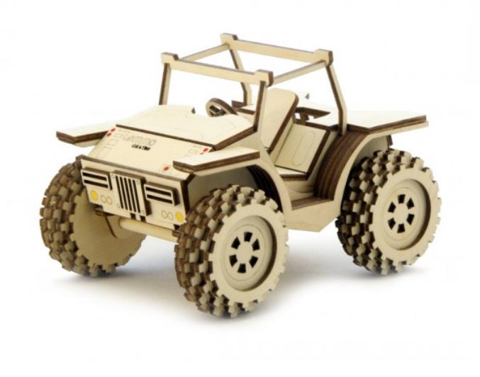 Конструктор 3D деревянный подвижный Lemmo Багги (АВ-4)