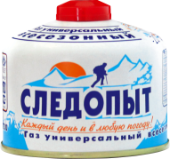 Газ для порт. плит "СЛЕДОПЫТ", метал. баллон, 230гр. резьб., (всесезонный) (PF-FG-230) Газ для порт. плит "СЛЕДОПЫТ", метал. баллон, 230гр. резьб., (всесезонный) (PF-FG-230)