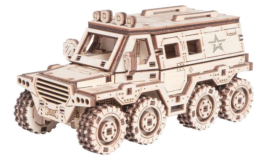 Деревянный конструктор, сборная модель Армия России Вездеход-Амфибия (AR-K010)